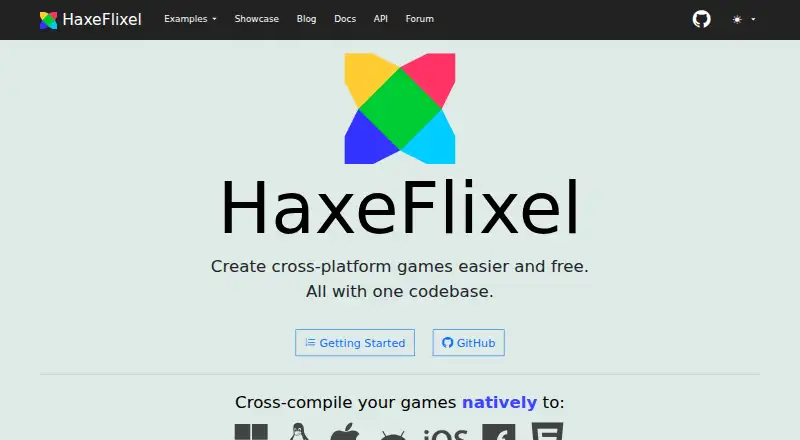 HaxeFlixel's own site