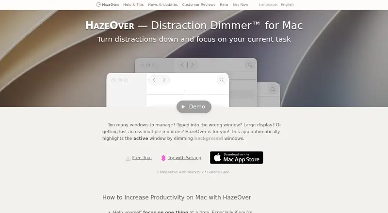 HazeOver's own site