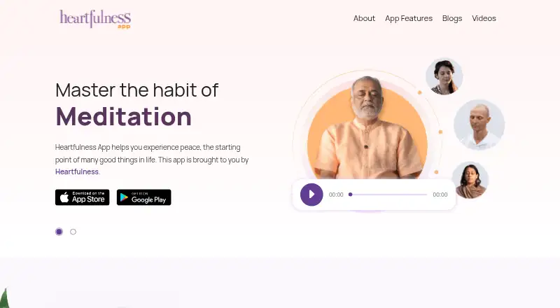 Heartfulness App's own site