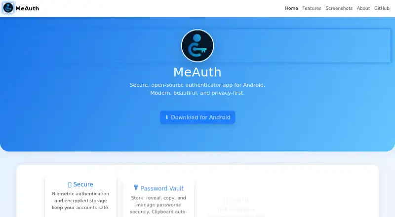MeAuth's own site