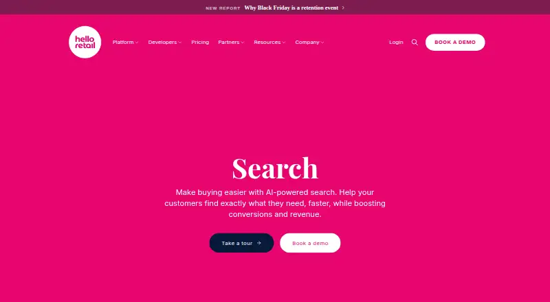 Hello Retail Search's own site
