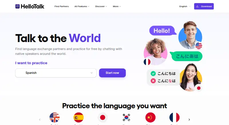 HelloTalk's own site