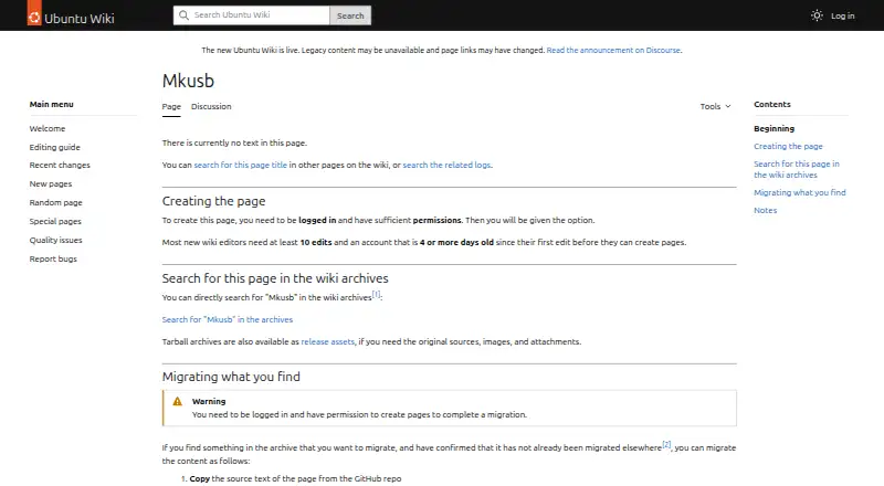 mkusb's own site