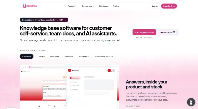 HelpDocs's own site