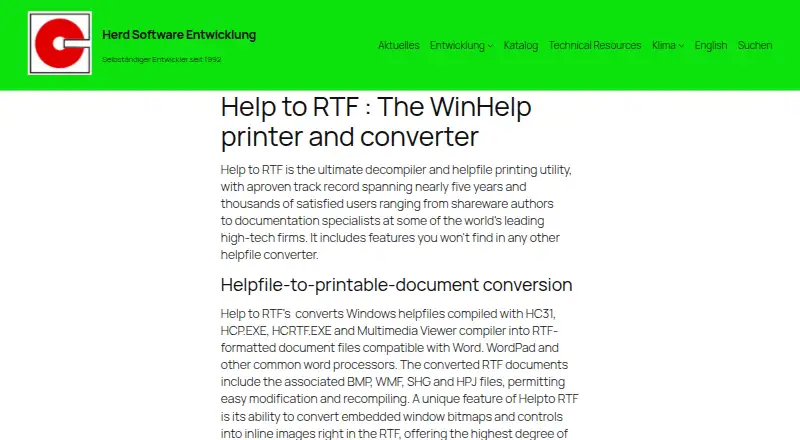 Help to RTF's own site