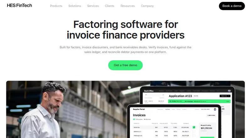 HES FinTech Factoring Software's own site