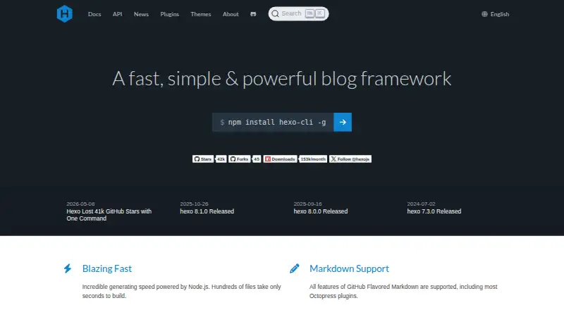 Hexo's own site