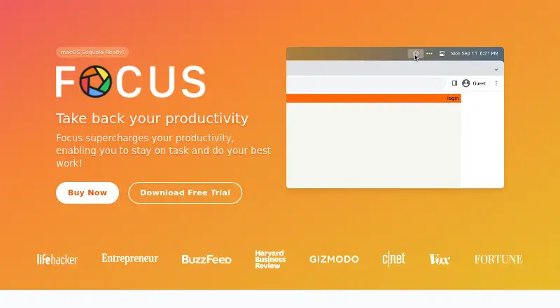 Focus's own site