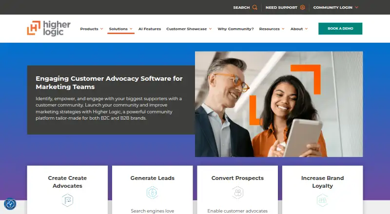 Higher Logic Customer Advocacy's own site
