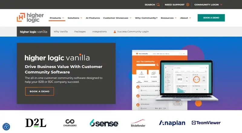 Higher Logic Vanilla's own site