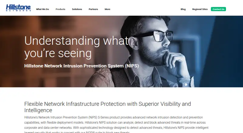 Hillstone Network Intrusion Prevention System's own site