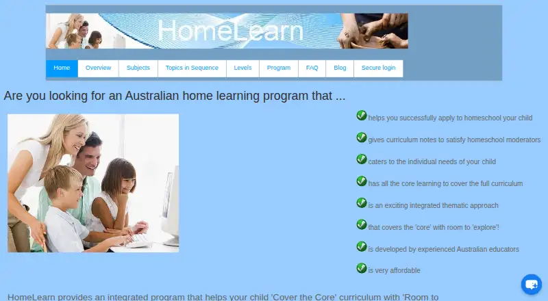 HomeLearn's own site