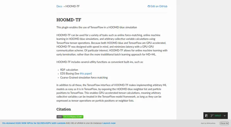 hoomd-tf's own site