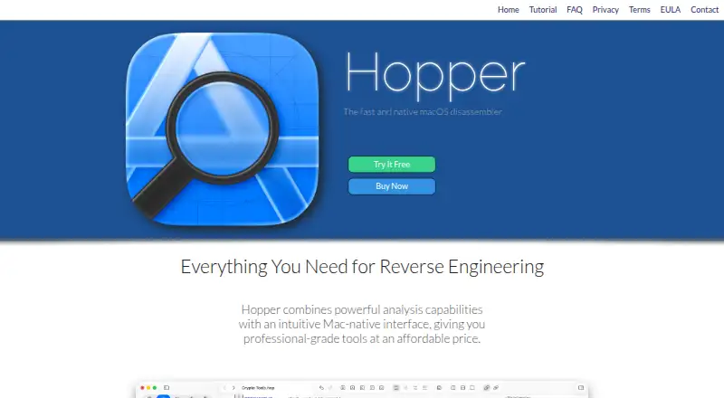 Hopper Disassembler's own site