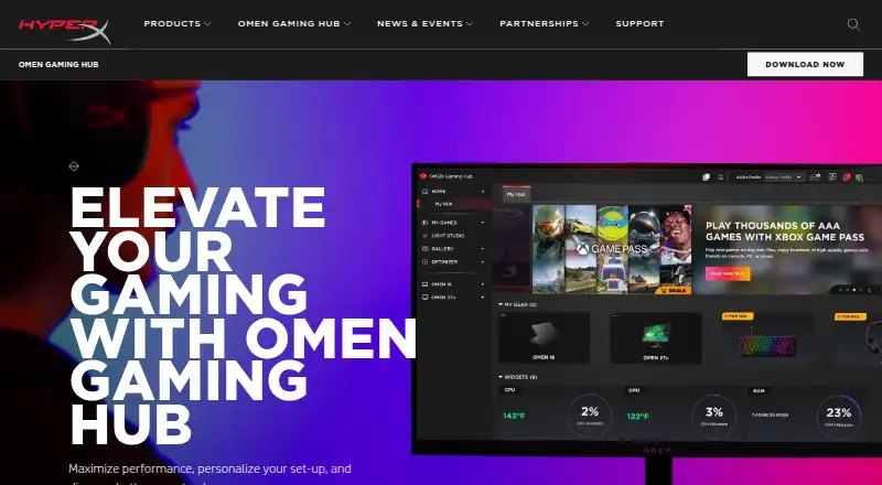 OMEN Gaming Hub's own site