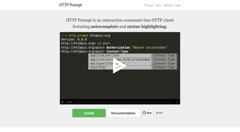 HTTP Prompt's own site