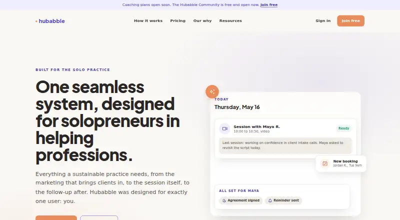 Hubabble's own site