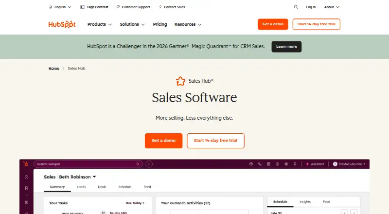 HubSpot Meetings's own site