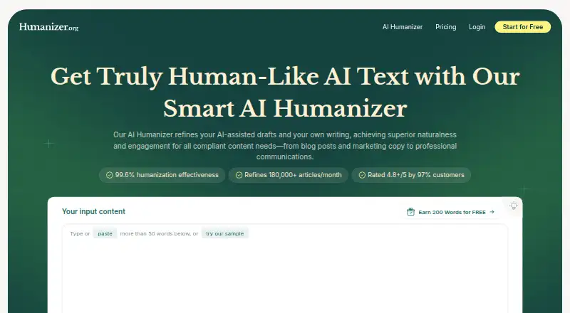 Humanizer.org's own site