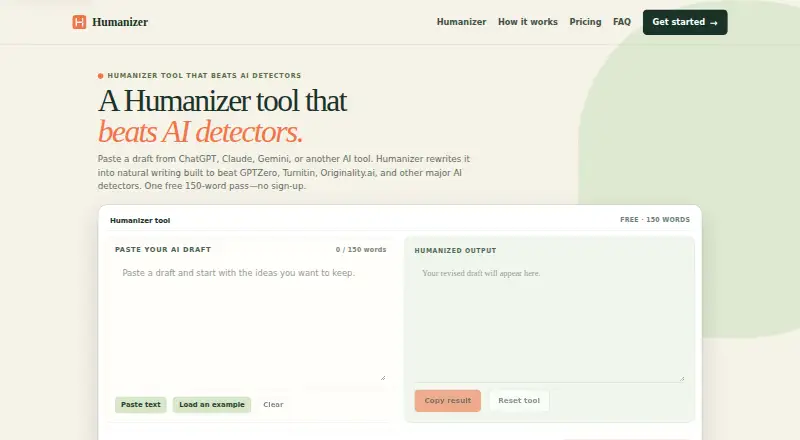 Humanizer's own site