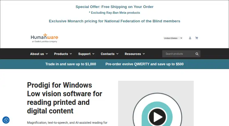 Prodigi for Windows's own site