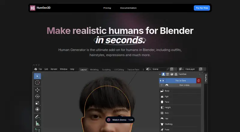 Human Generator's own site