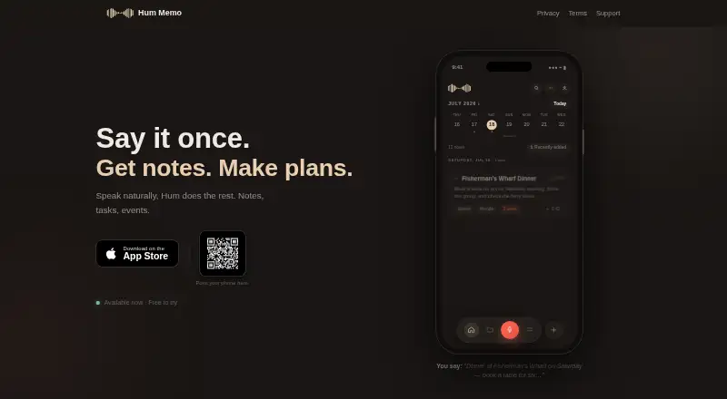 Hum Memo's own site