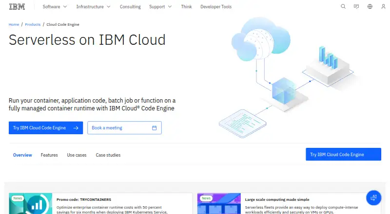 IBM Code Engine's own site
