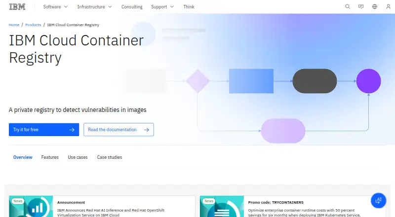 IBM Cloud Container Registry's own site