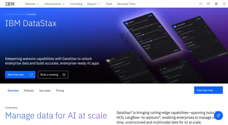 DataStax Astra DB's own site