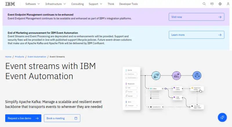 IBM Event Streams's own site