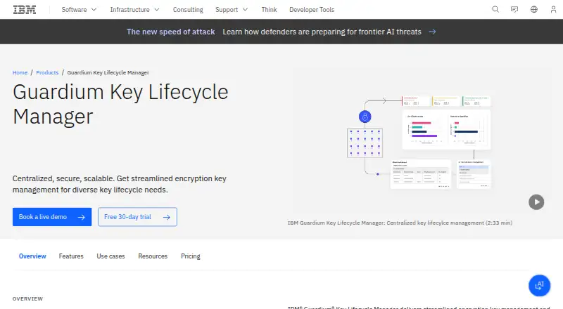 IBM Guardium Key Lifecycle Manager's own site