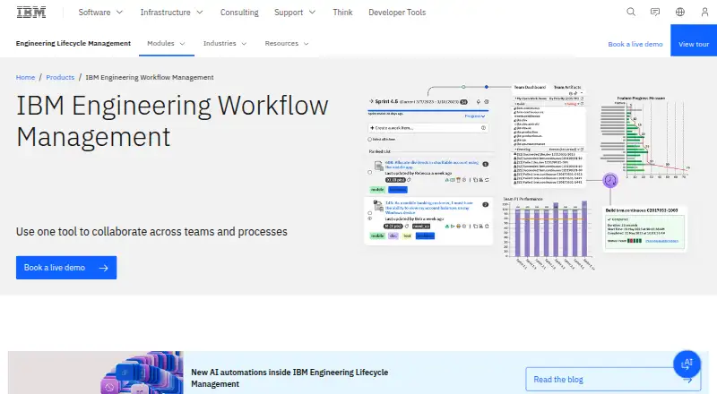 IBM Engineering Workflow Management's own site