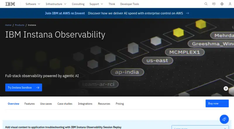 IBM Instana Observability's own site