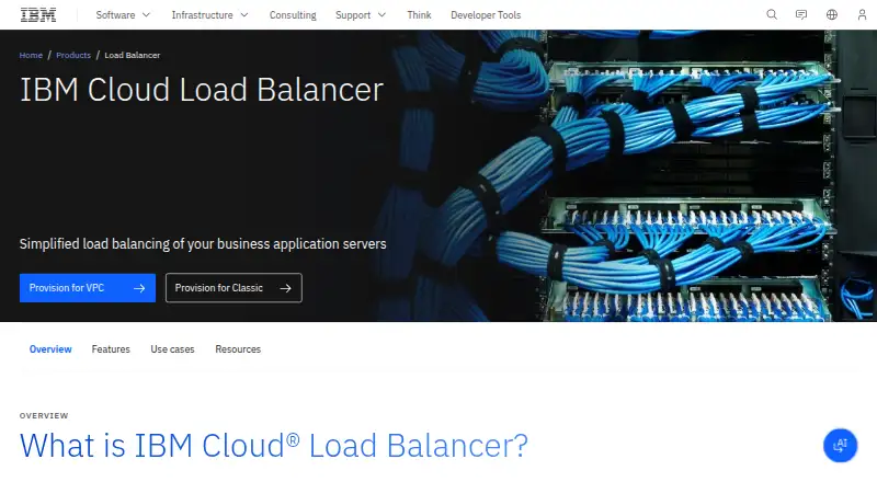 IBM Cloud Load Balancer's own site