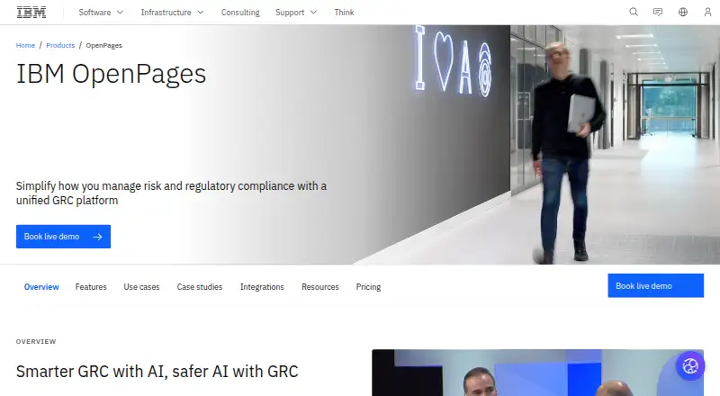 IBM OpenPages's own site