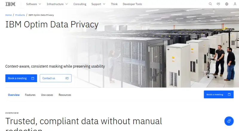 IBM Optim Data Privacy's own site