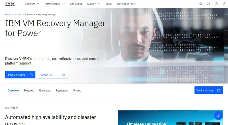 IBM VM Recovery Manager for Power's own site