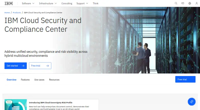 IBM Cloud Security and Compliance Center's own site