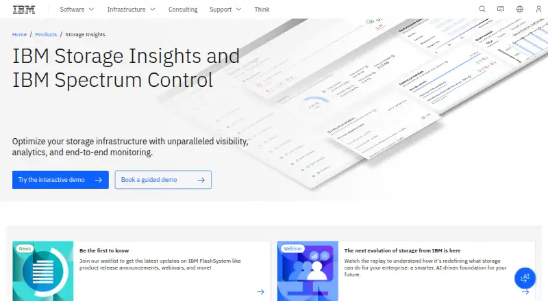 IBM Storage Insights's own site