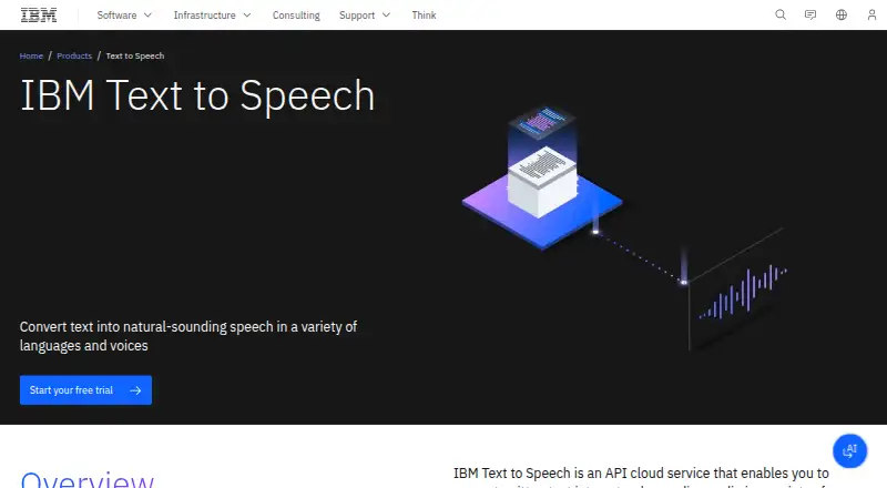 IBM Watson Text to Speech's own site