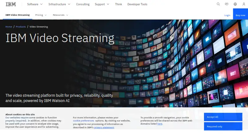 IBM Video Streaming's own site