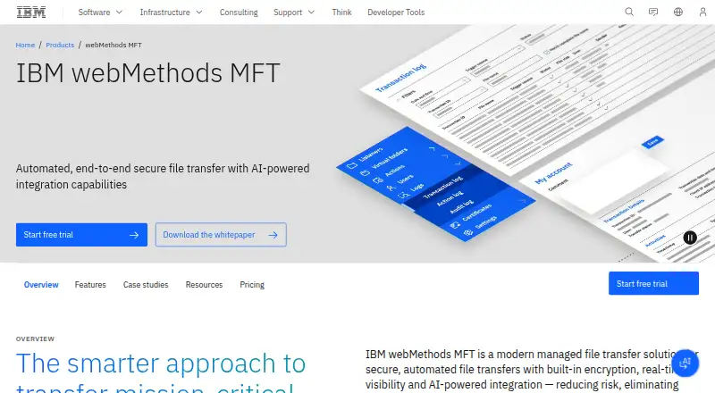 IBM webMethods MFT's own site