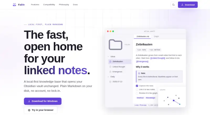 Fable's own site
