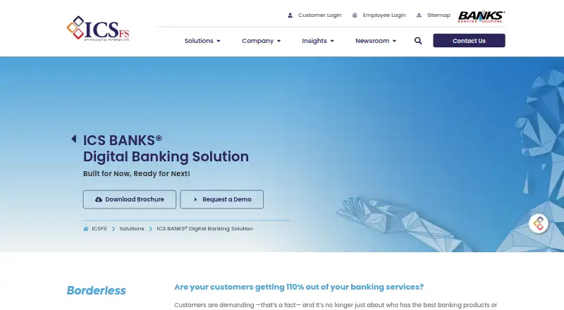 ICS BANKS Digital Banking's own site