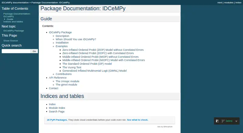 IDCeMPy's own site