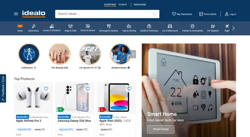 idealo's own site