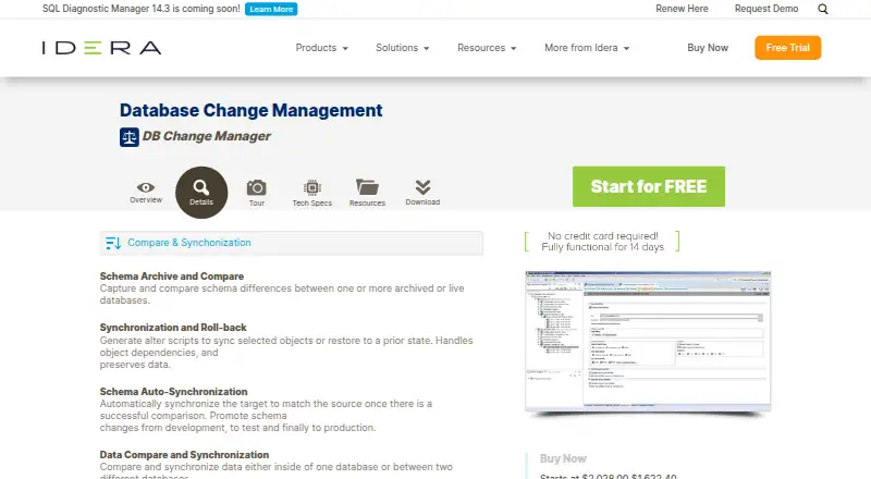 DB Change Manager's own site