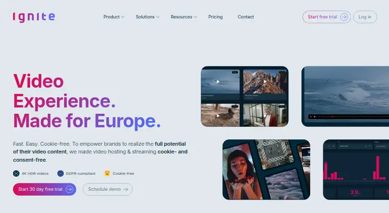 Ignite Video's own site