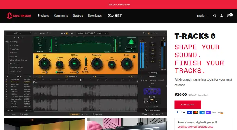 IK Multimedia T-RackS 6's own site